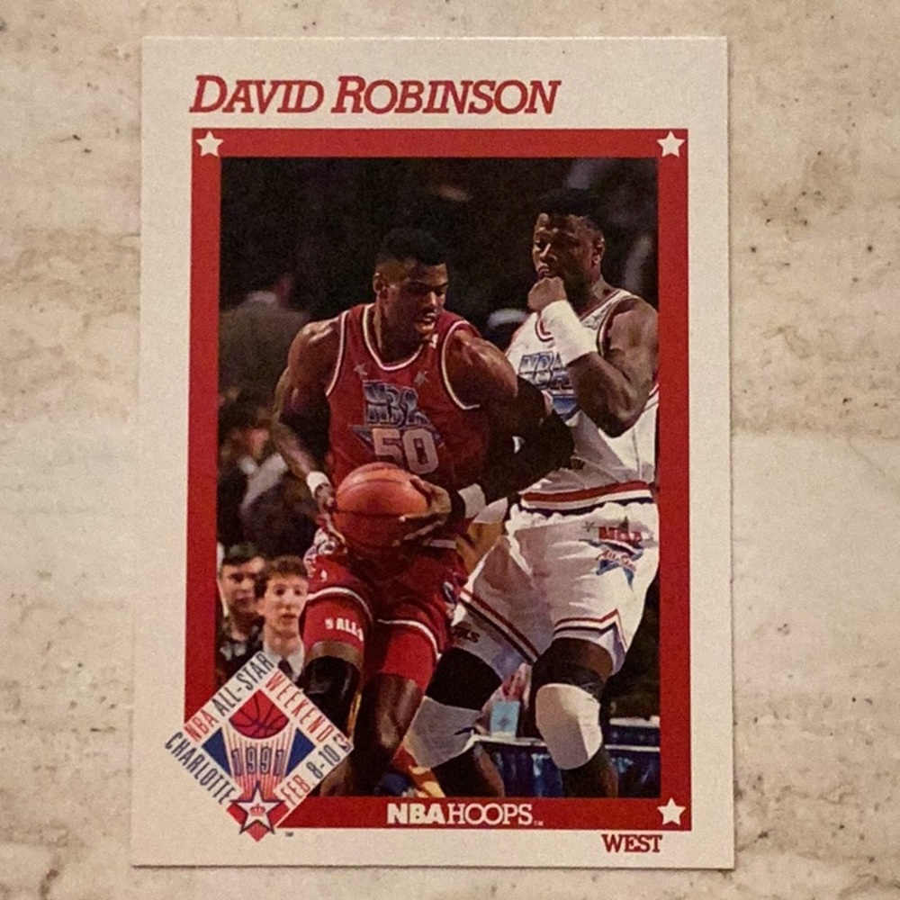 David Robinson 1991 All Stars 91 NBA Hoops 270 Basketball Card San Antonio #270